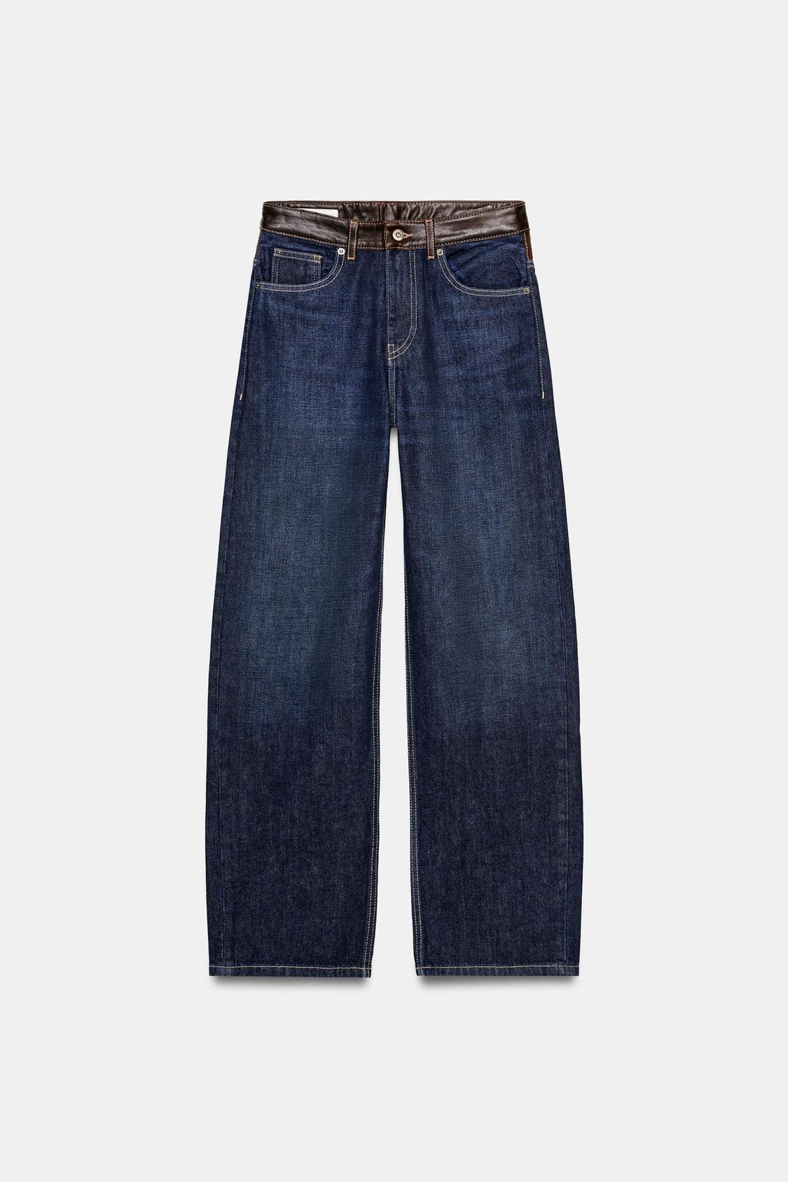 KAYO | HIGH-WAIST STRAIGHT LEATHER JEANS