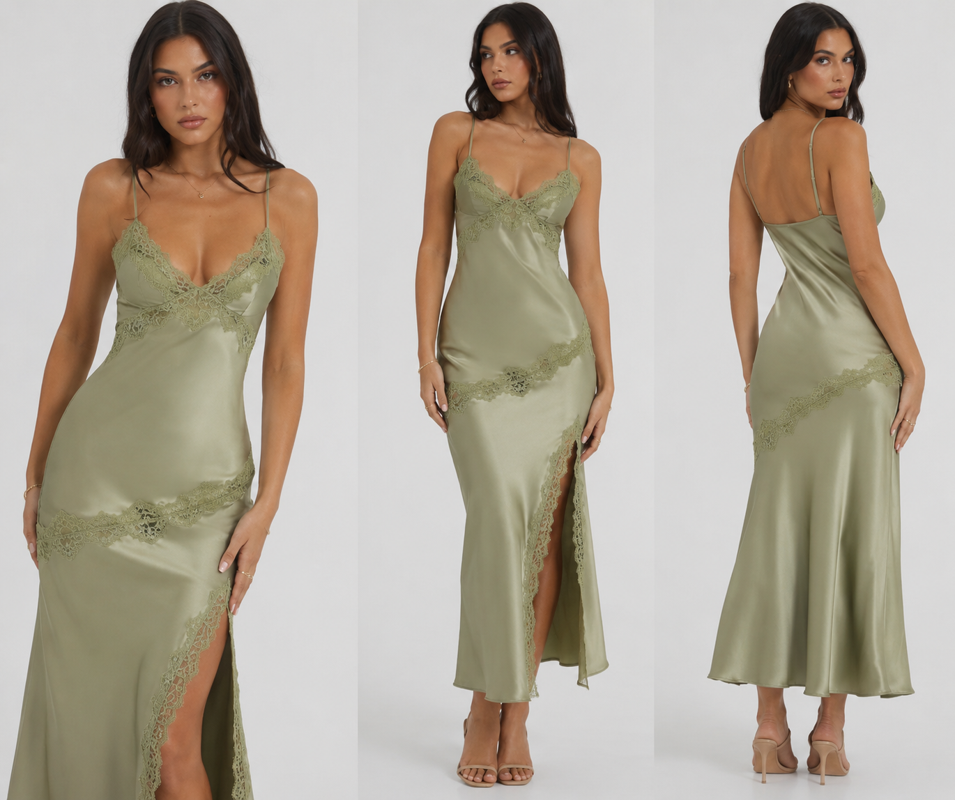Sienna Ruched Mini Dress – Sage Green