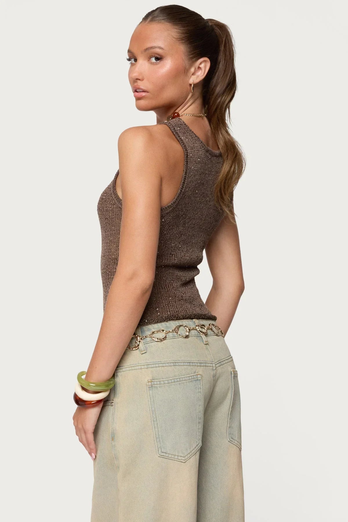 KAYO | ELVIRA SEQUIN KNIT TANK TOP