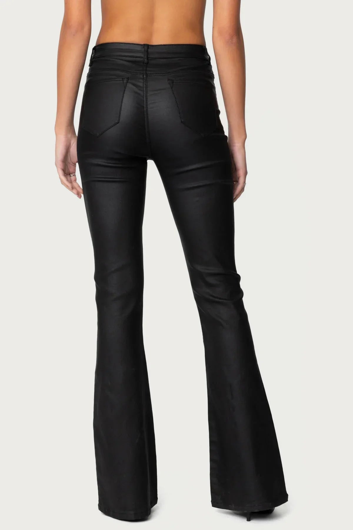KAYO | FAUX LEATHER FLARE JEANS
