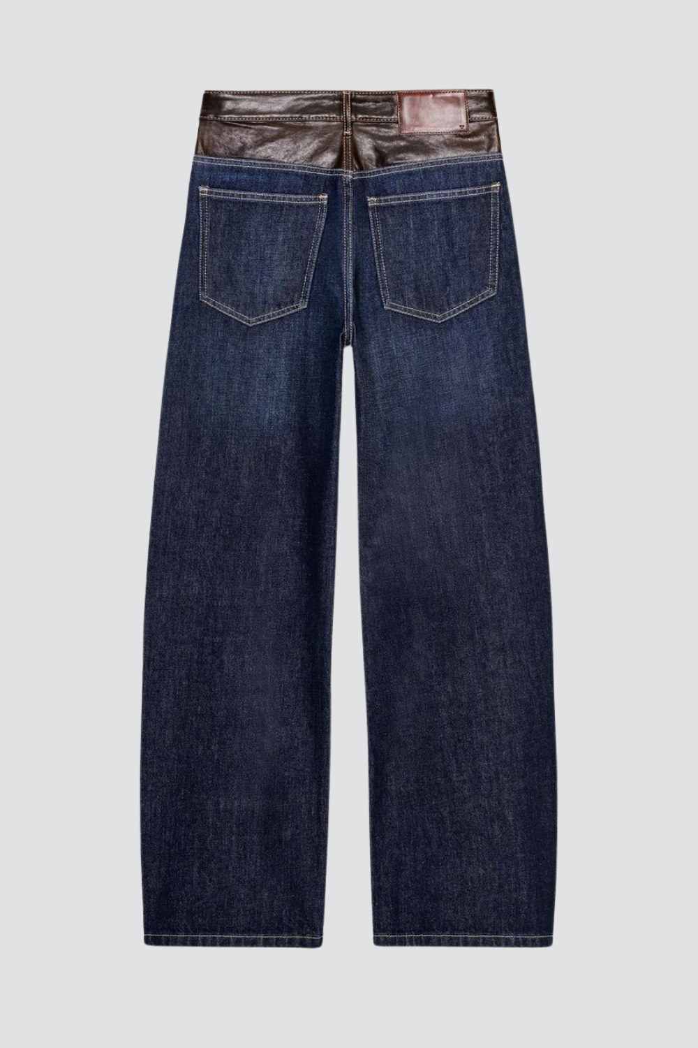 KAYO | HIGH-WAIST STRAIGHT LEATHER JEANS