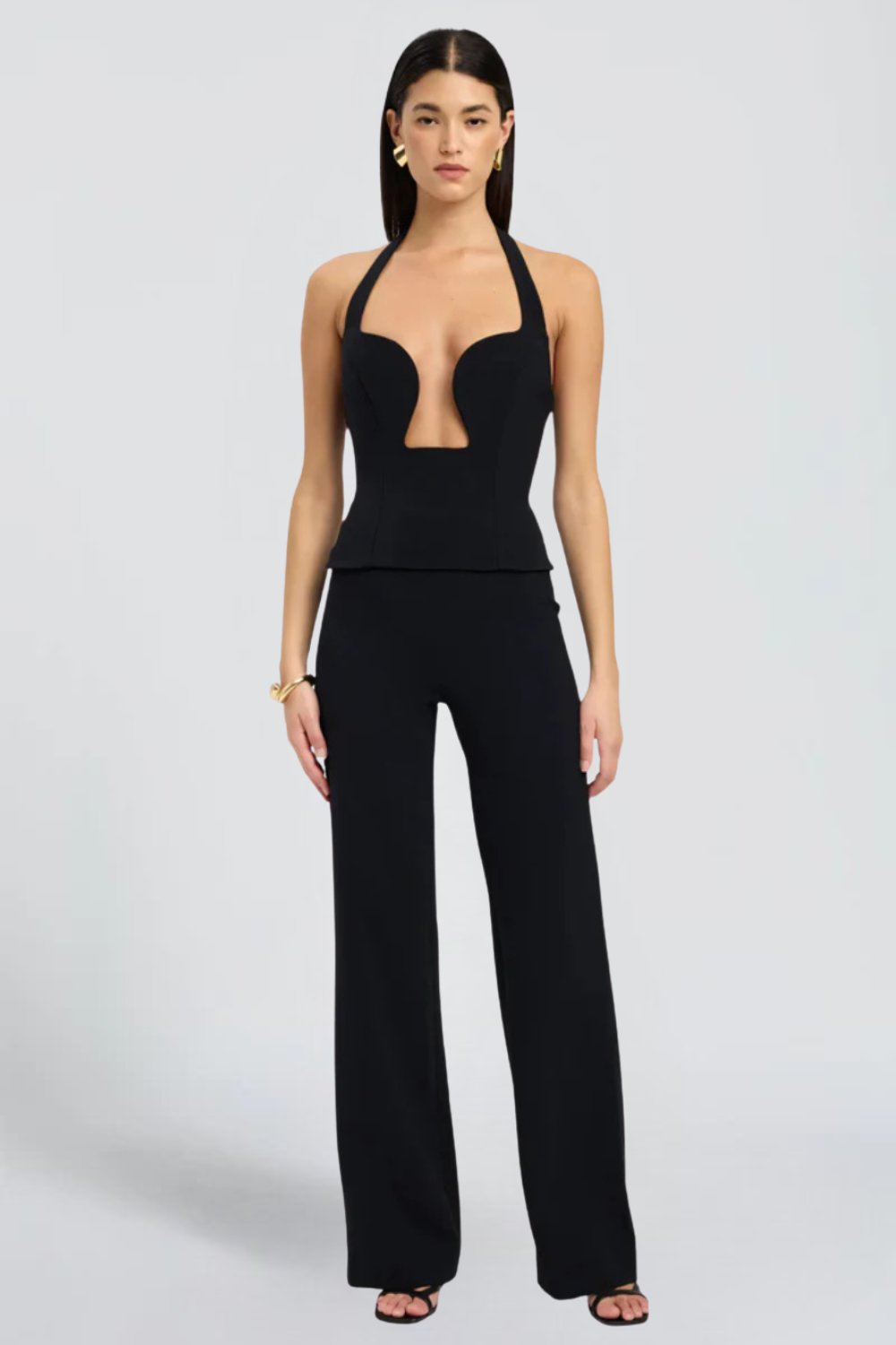 KAYO | DEEP CUT-OUT HALTERNECK